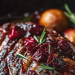 Cranberry Balsamic Ribeye Roast