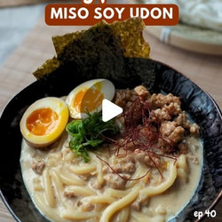 60g Protein Soupy Miso Soy Milk Udon