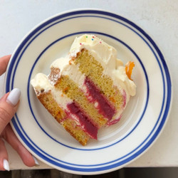 Rhubarb Chiffon Cake