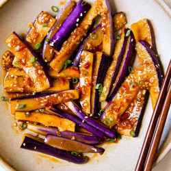 Spicy Eggplant Stir Fry vego sides air fryer