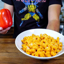 Spicy, Creamy, Bell Pepper Pasta Sauce With Cavatappi
