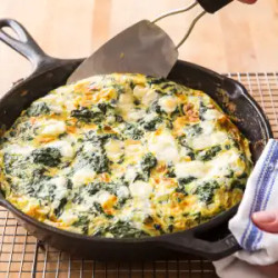 Cast Iron Spinach And Feta Frittata