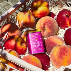 Asha's Spicy Peach Shrub With Chaat Masala