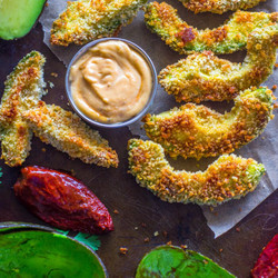 Crispy Baked Avocado Fries &amp; Chipotle Dipping Sauce