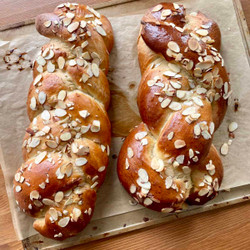 Tsoureki (traditional Braided Greek Easter Bread)