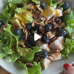 Apricot And Strawberry Vinaigrette Salad With Chicken Breast