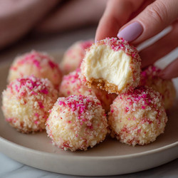 Strawberry Crunch Cheesecake Bites