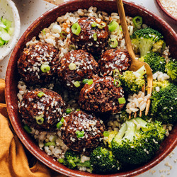 Ginger Sesame Vegan "meatballs"