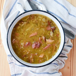 Slow Cooker Smoked Pork Hock Soup With Peas