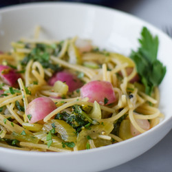 Spring Pasta With Radishes And Celery