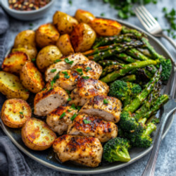 Sheet Pan Garlic Butter Chicken And Veggies