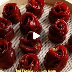 Beet Dough Dumplings With Smoked Tofu Filling