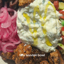 High Protein Tofu Souvlaki Bowls