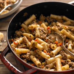 Rigatoni With White Bolognese