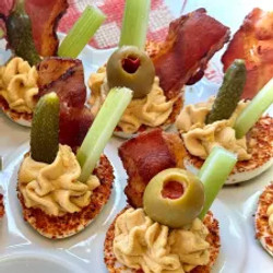 Bloody Mary Deviled Eggs