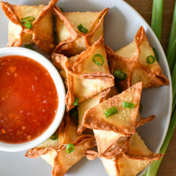 Easy Air Fryer Crab Rangoon Wontons