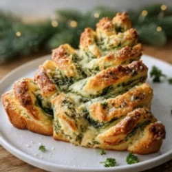 Cheesy Artichoke And Spinach Christmas Tree Pull-apart
