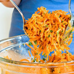 French Grated Carrot Salad With Lemon Dijon Vinaigrette