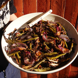 Frizzled Green Beans, Mushrooms And Onions