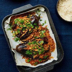Satay Sauce Roast Aubergine
