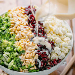 Broccoli Cauliflower Salad Recipe (video)