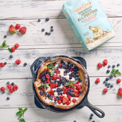 Dutch Baby Pancake with Berries &amp; Lemon Cream