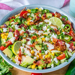 Loaded Southwest Chicken Salad + Homemade Honey Lime Dressing Recipe