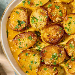 Lemon-garlic fondant Melting Potatoes