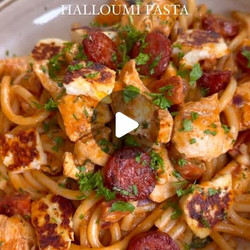 Chicken &amp; Chorizo Pasta With Halloumi