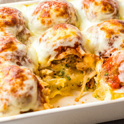 Loaded Mashed Potato And Meatball Casserole