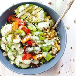 Rainbow Veggie Bowls With Jalapeño Ranch