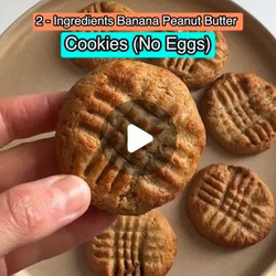 2-ingredient Banana Peanut Butter Cookies