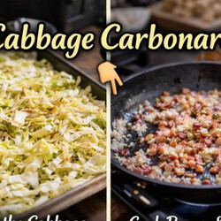 Keto Cabbage Carbonara