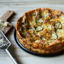 Open-faced Potato, Zucchini And Cheddar Pie