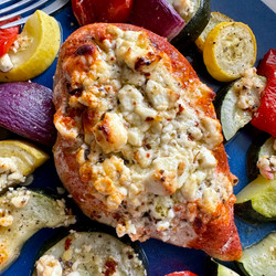 Greek Sheet Pan Feta Chicken And Veggies