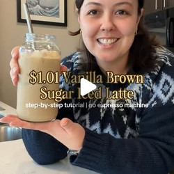 Vanilla Bean Brown Sugar Iced Latte