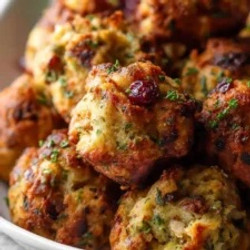 Crispy Stuffing Balls: An Easy Delight With Turkey Bacon And Herbs