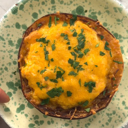Buffalo Chicken Spaghetti Squash