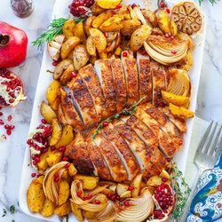 Garlic &amp; Herb Roasted Turkey Breast Recipe (video)