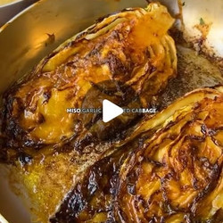 Miso Garlic Butter Cabbage With Braised Butter Beans