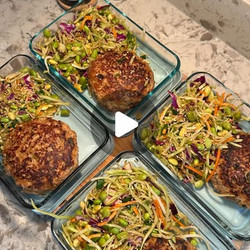 Asian Turkey Burgers And Edamame Salad