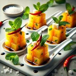 Compressed Pineapple Amuse-Bouche