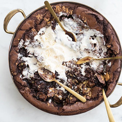 Chocolate Chip Cookie Brownie Skillet