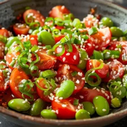 Chili Crisp Tomato And Edamame Salad