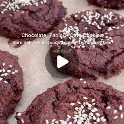 Chocolate, Tahini + Date Cookies