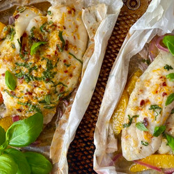 Orange And Basil Tilapia Baked In Parchment Recipe