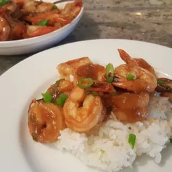 Spicy Soy-bourbon Shrimp