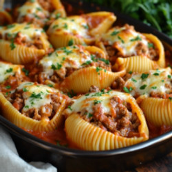 Stuffed Pasta Shells With Ground Beef