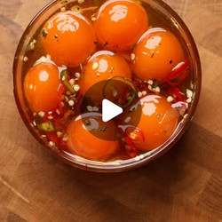 Hot Honey Cured Egg Yolks