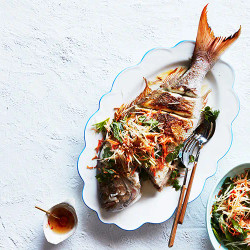Liberté’s Whole Barbecued Snapper With Green Papaya Salad